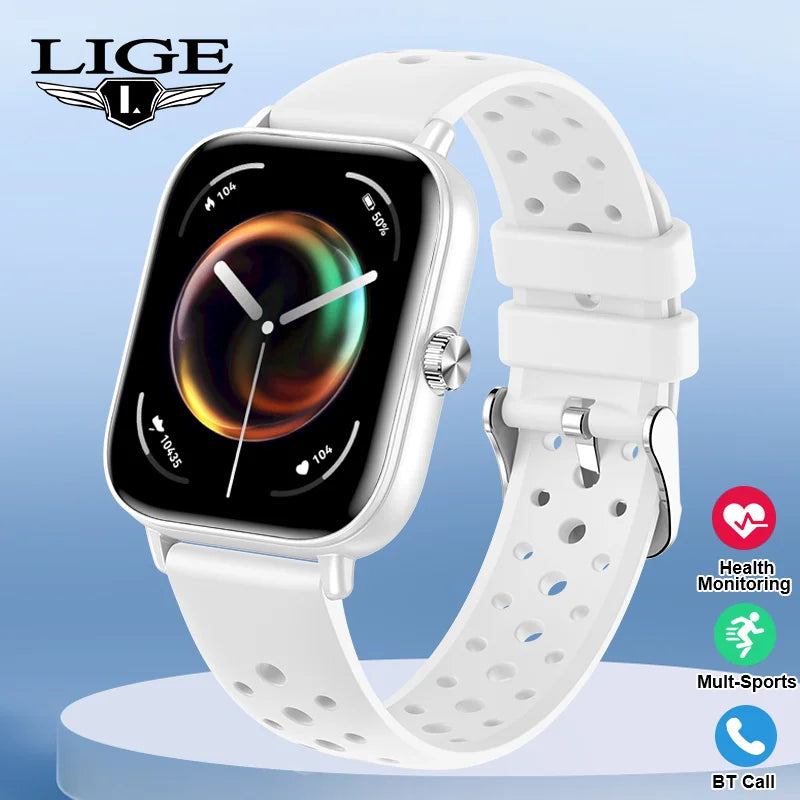 LIGE Neue Smartwatch 2025, kabellose Anrufe, Smartwatch, Bluetooth, für Männer und Frauen, Smartwatches, Sport-Fitness-Armband, individuelles Zifferblatt