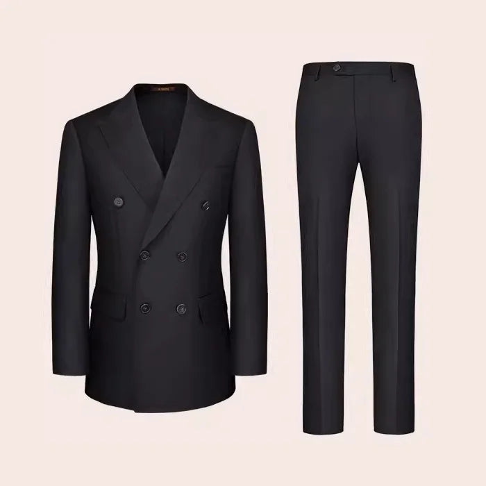 Schmal geschnittener Herrenanzug-Blazer mit grauen Streifen und 2-Knopf-Einreiher – ideal für Partys und Hochzeiten, Größe 48