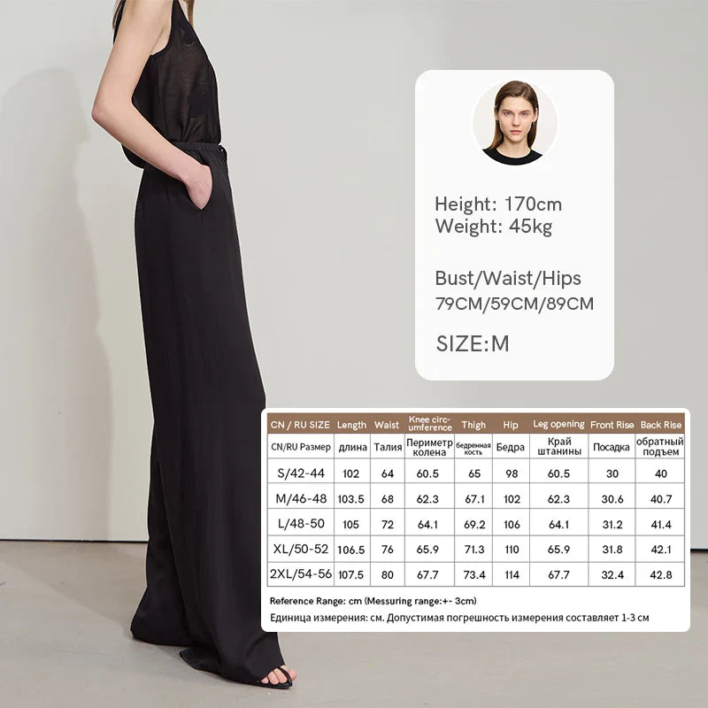 Minimalistische Damen-Jeans mit weitem Bein und geradem Schnitt aus Baumwolle – ideal für den Sommer