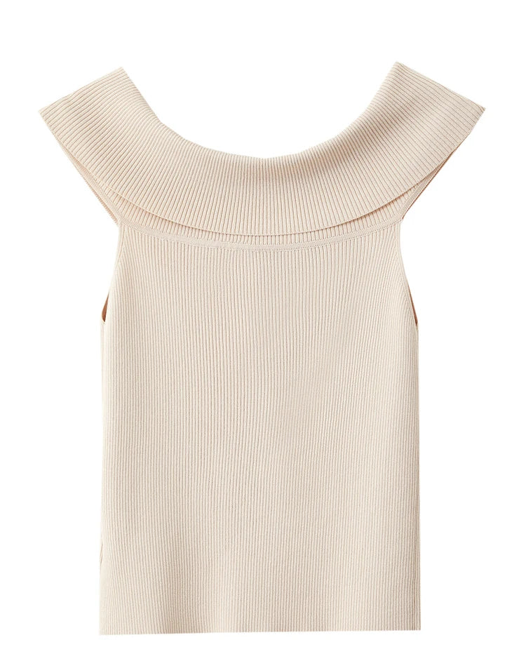 Damen Strickpullover im minimalistischen Stil mit schickem Slash Neck Design