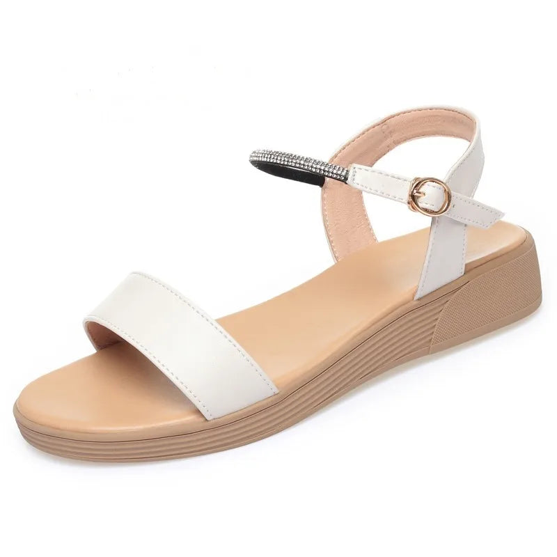 Damen Römische Sandalen Offene Zehen Flach