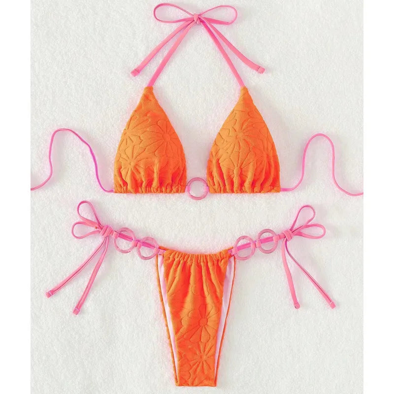 Dreiteiliges Damen-Bikini-Set im brasilianischen Stil – ideal für Strand und Pool