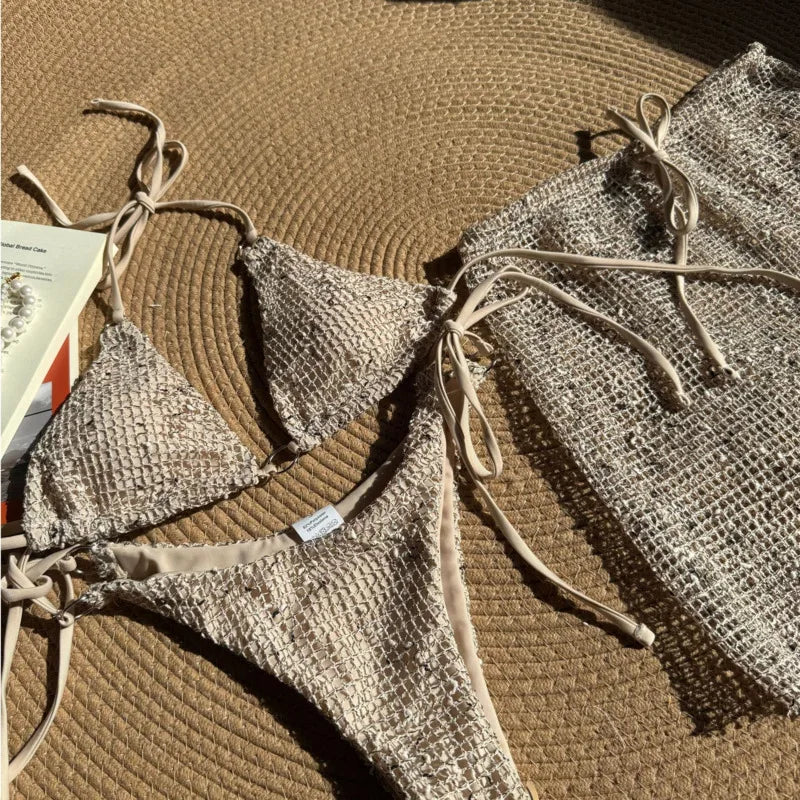 Sexy Bikini-Set im Denim-Look – Damen-Badeanzug für Strand und Pool