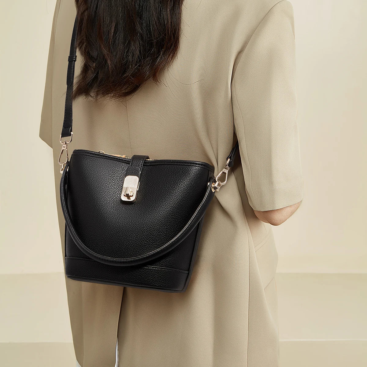Damen Handtasche aus PU-Leder mit Crossbody Schultertasche