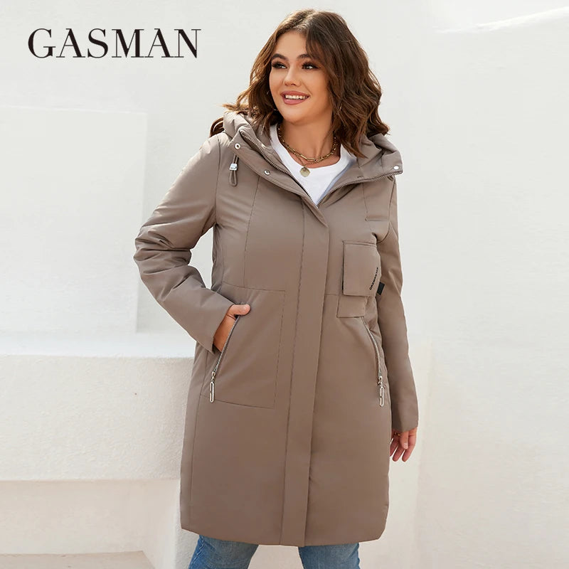 Damen-Winterparka mit Kapuze – Hochwertige, dicke Daunenjacke für kalte Tage