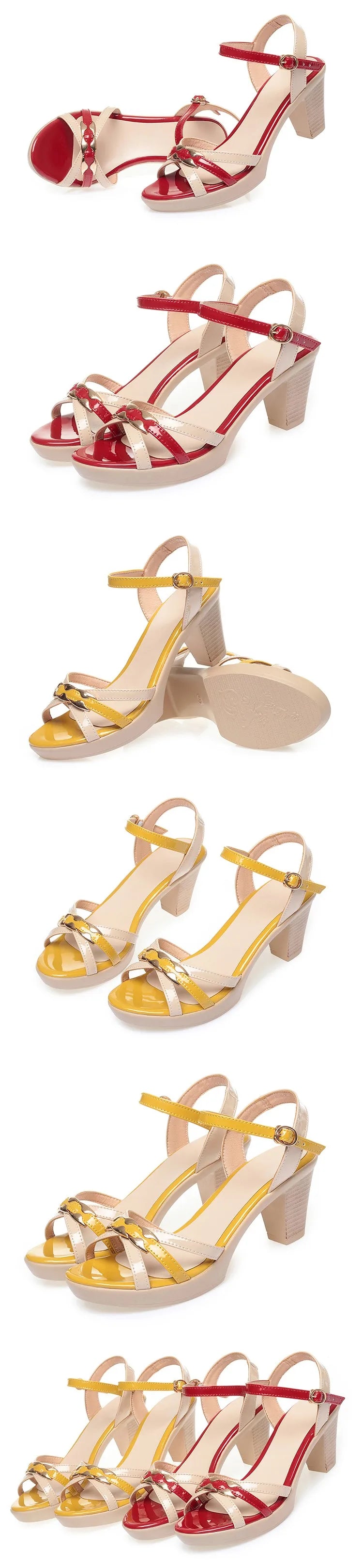Sandalen für Damen, 2025, Sommer, neue Farbblock-Damensandalen, High Heels, modische römische Sandalen für Damen