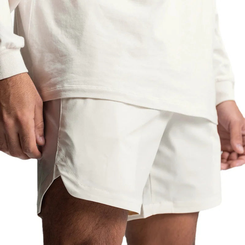 Atmungsaktive Baumwoll-Leinen-Shorts mit Kordelzug und elastischem Bund – ideal für den täglichen Strandbesuch