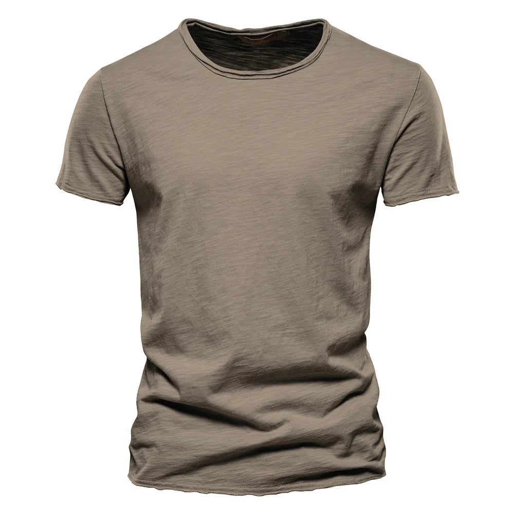 100% Baumwolle Männer T-shirt Casual Weiche Fitness Sommer Dünne T-shirts männer Hause Kleidung Oansatz Kurzarm Soild T Shirt für Männer