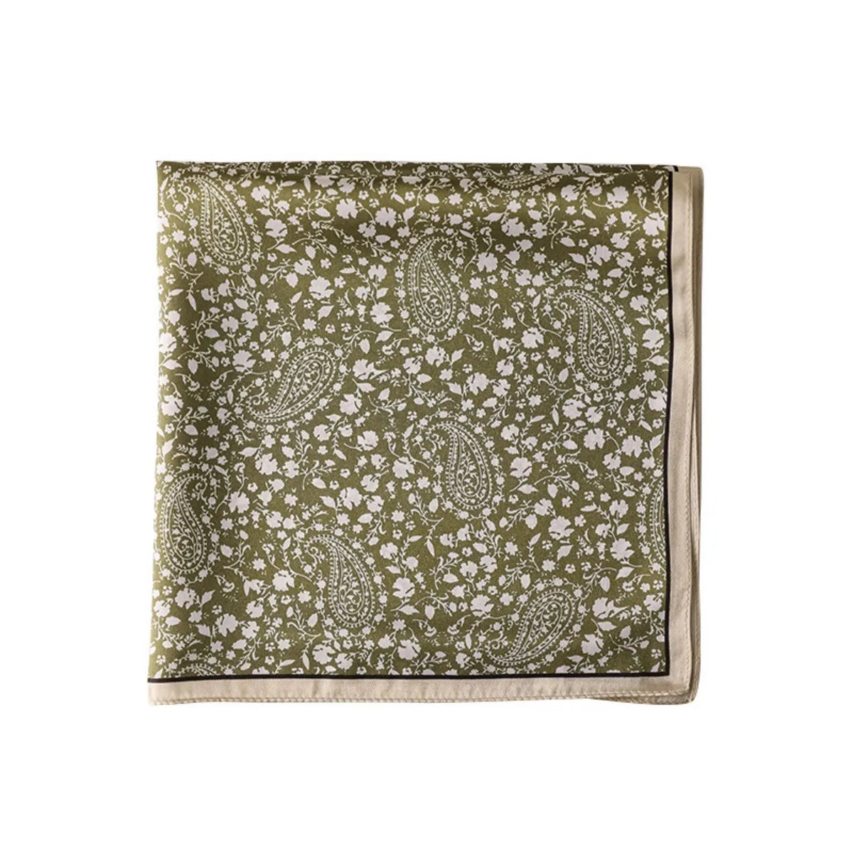 Damen Seidenschal klein quadratisch Haarband Kopftuch Halstuch Bandana
