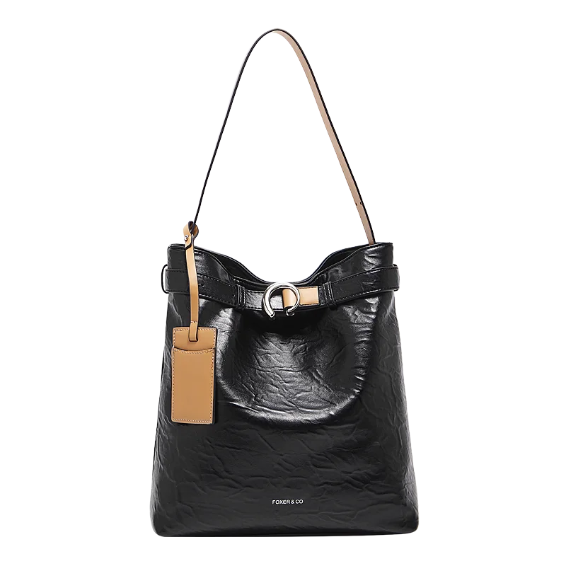 Damen Schultertasche Vintage Split-Leder mit großer Kapazität