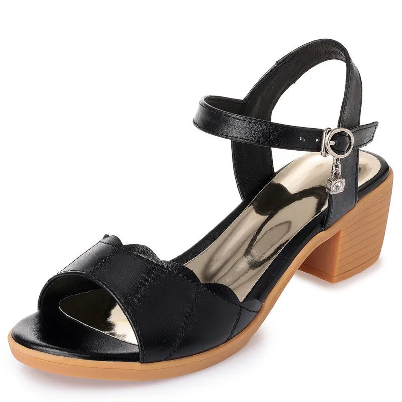 AIYUQI Frauen sandalen 2025, neue echtes leder frauen sandalen plus größe sommer weibliche, peep toe Rom schuhe frau sandalie mode
