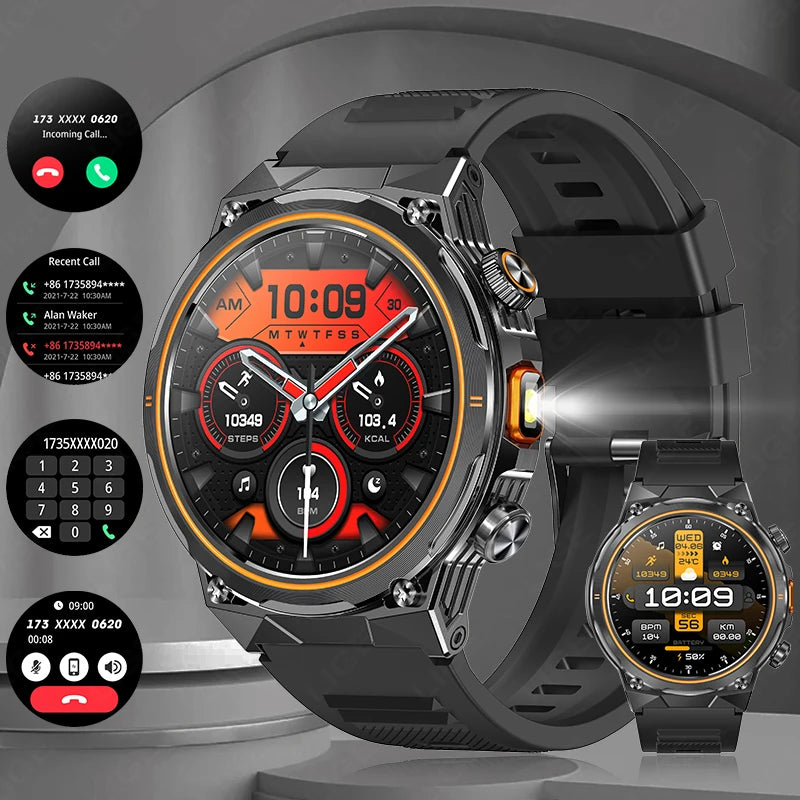 Herren Sport Smartwatch mit 1,46 Zoll HD Display und Drahtloser Anruf-Funktion