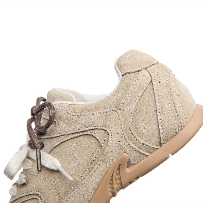 AIYUQI frauen Turnschuhe 2025, Neue Nicht-slip Deutsch Training Schuhe Für Frauen Flache Große-größe Echtes Leder Laufschuhe weibliche Schuhe
