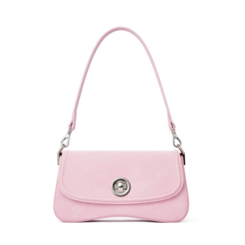 Natürliche Rindleder Schultertasche Frühlingslook