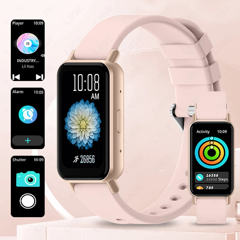 LIGE 2025 Neue Smart Band Frauen 1,45 "Display BT Anruf Herzfrequenz Kalorien Smart Uhr Wasserdicht 100 + Sport Armband damen Geschenk