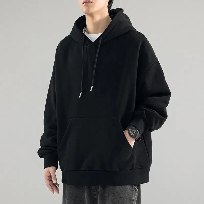Herren-Strickpullover mit Rundhalsausschnitt und langen Ärmeln – warmer, dicker Fleecestoff im koreanischen Chic mit Fransen, ideal für den Herbst