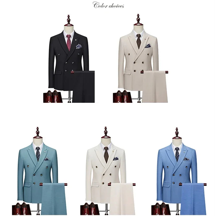 Eleganter Herrenanzug – Blazer & Hose in Unifarben für festliche Anlässe