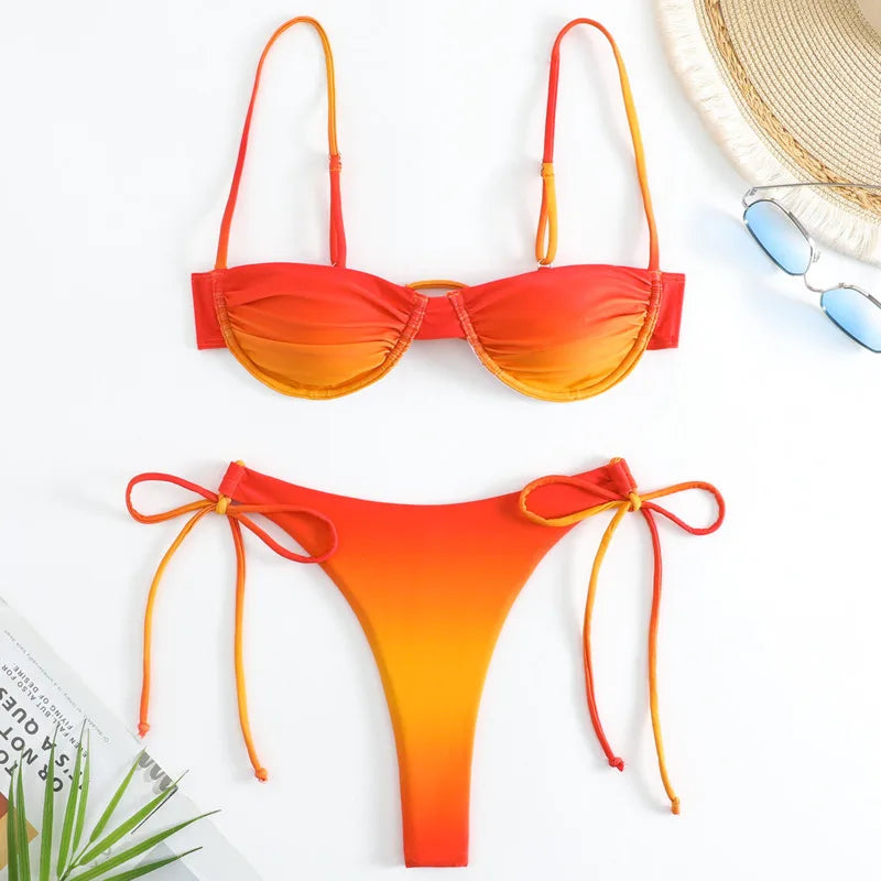 Sexy Push-Up Bikini-Set für Damen – Brasilianischer Stil, ideal für Strand und Pool