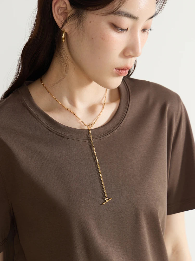Lässiges Damen-T-Shirt in Übergröße mit Rundhalsausschnitt und kurzem Ärmel – bedrucktes, luftiges Design für den Sommer