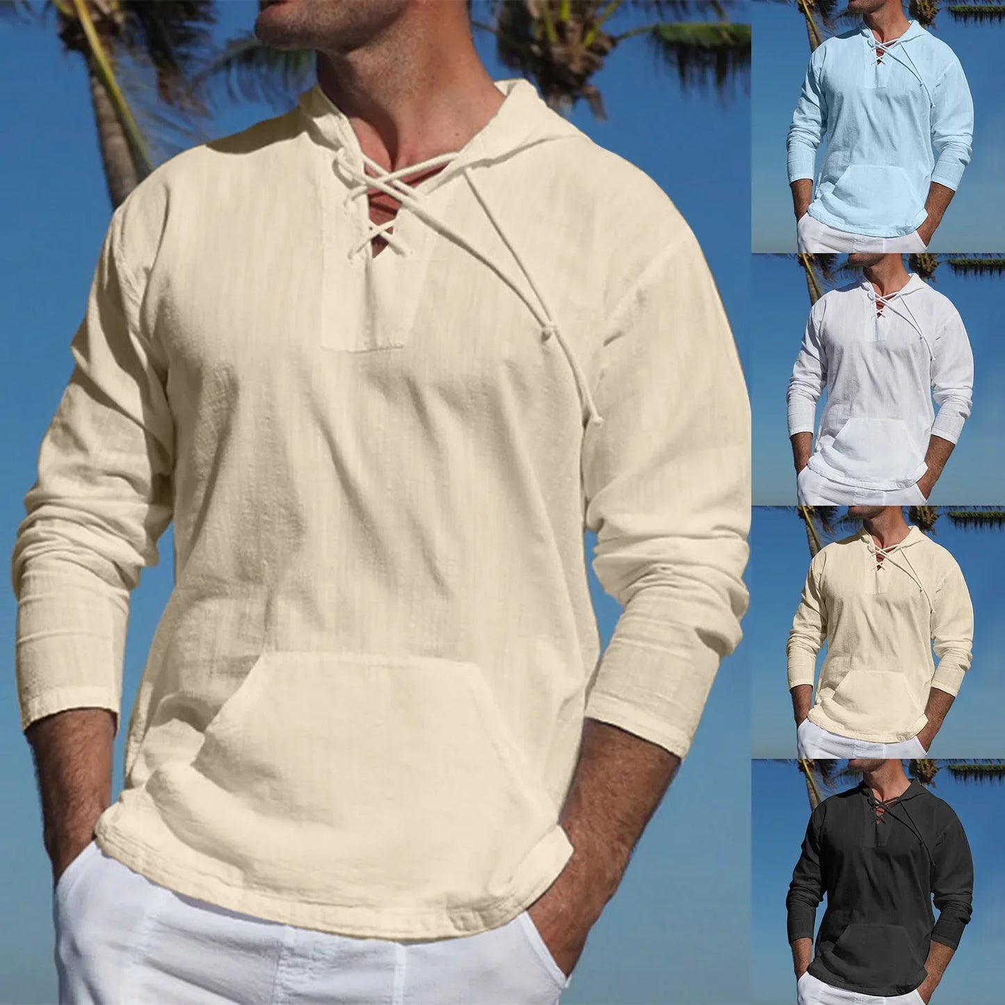 Kurzes Herren-Spitzenhemd mit Blumenmuster und transparentem Design – ideal für den Urlaub