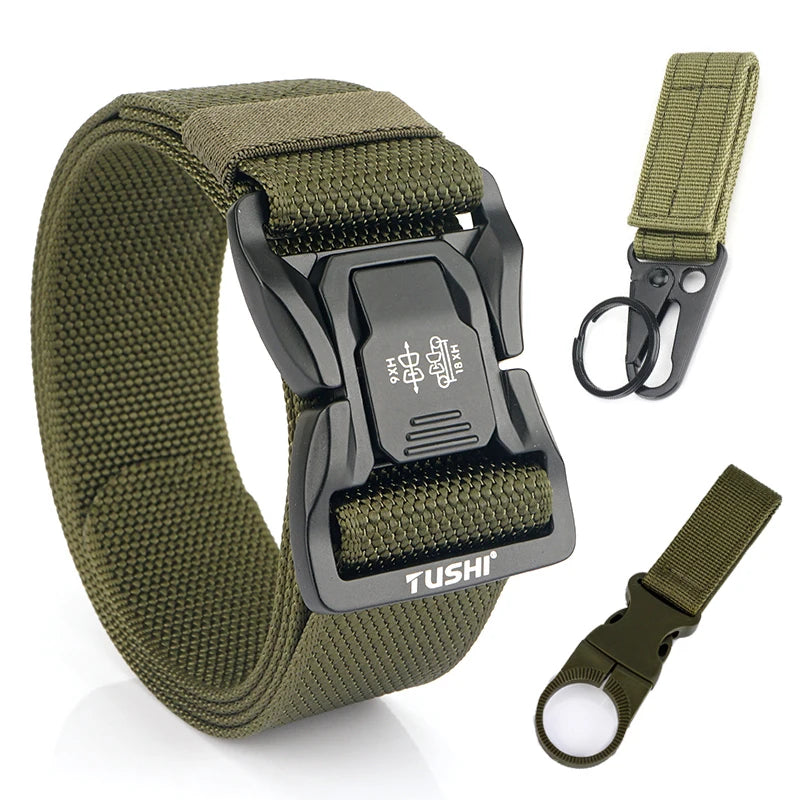 VATLTY New 4.3cm Tactical Outdoor Belt Tight Nylon Aluminum Buckle Quick Release Men's Military Belt Casual Wide Waistband Male