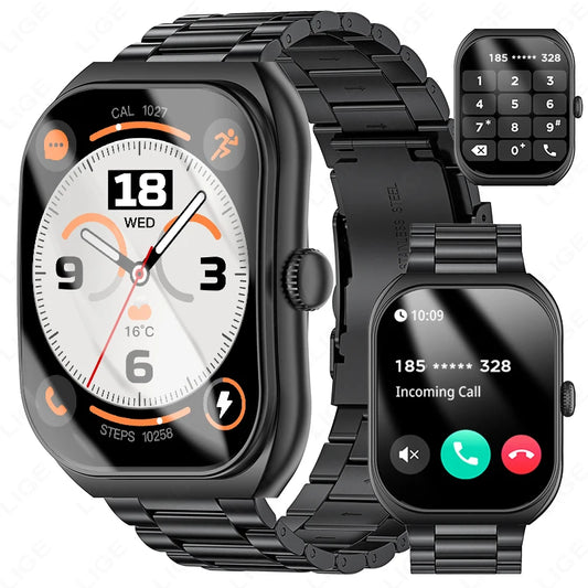 Lige neue 3d gebogene Bildschirm Smartwatch 2.01 Smartwatch "Bluetooth Anrufe Uhren Männer Frauen Fitness Armband benutzer definierte Uhr Gesicht