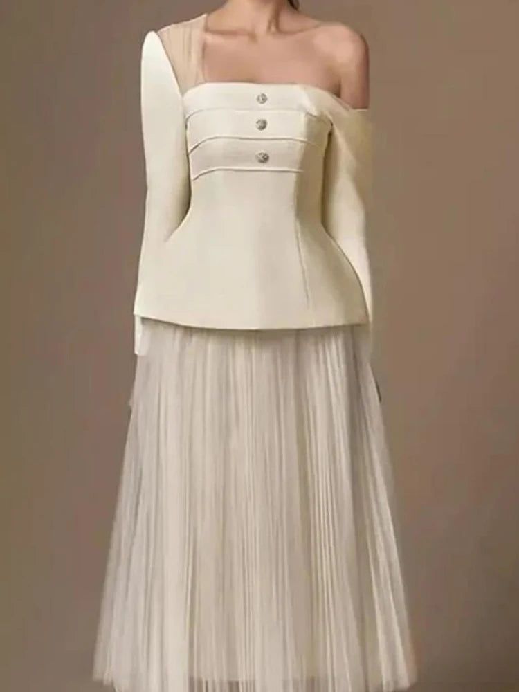 Eleganter Damen-Blazer mit Diamant-Patchwork, Notch-Kragen und langen Ärmeln – stilvoll und vielseitig.