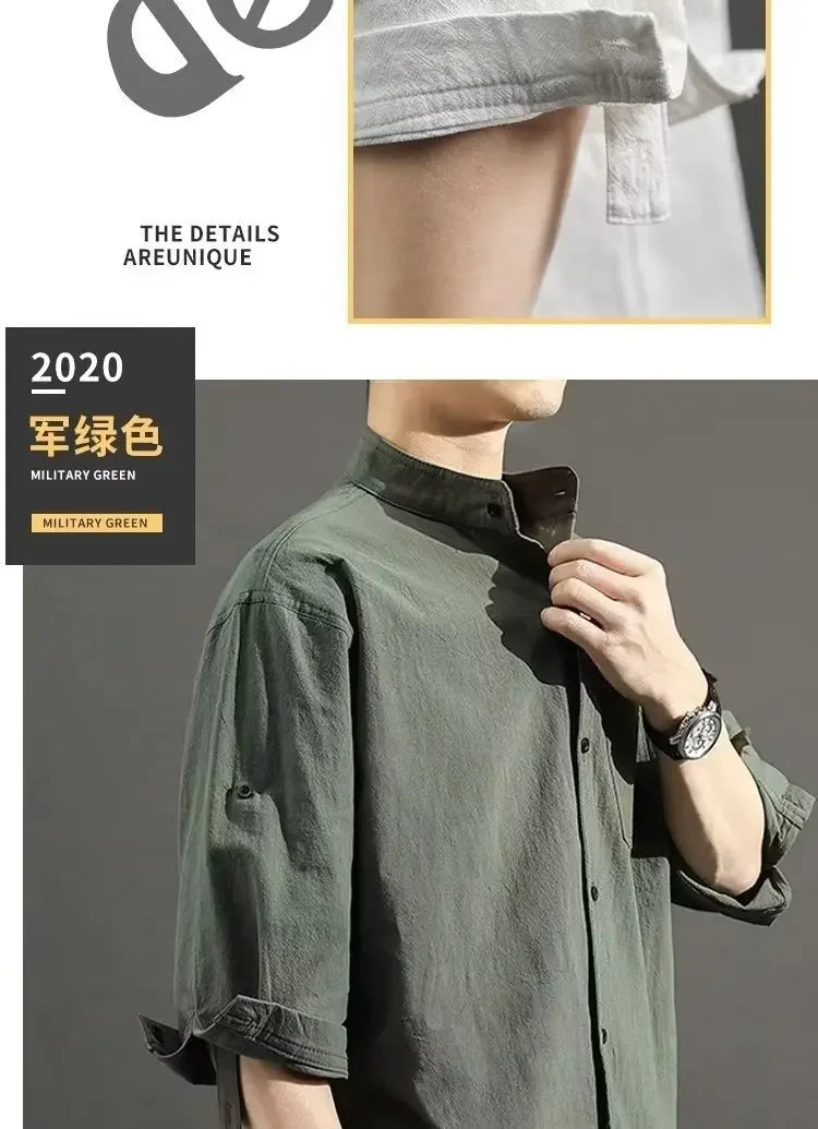 Lässiges Herren-Langarmshirt mit digitalem Farbverlauf – ideal für den Herbst