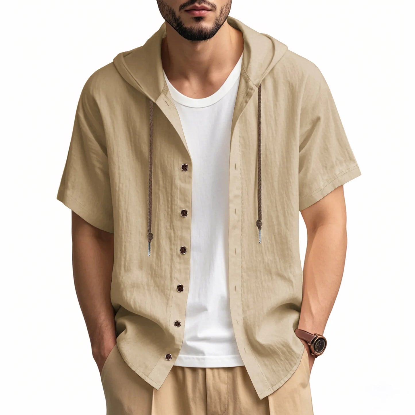 Langarm-Herrenhemd aus Cord mit Streifenmuster – aus samtweichem Baumwollstoff in mehreren Farben.
