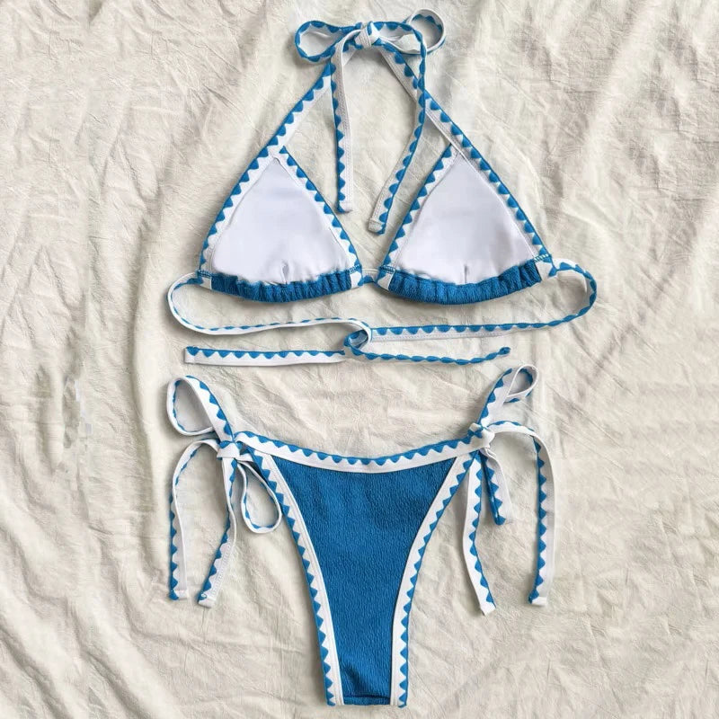 Sommerlicher Push-up-Bikini im brasilianischen Stil für Damen – ideal für Strand und Pool