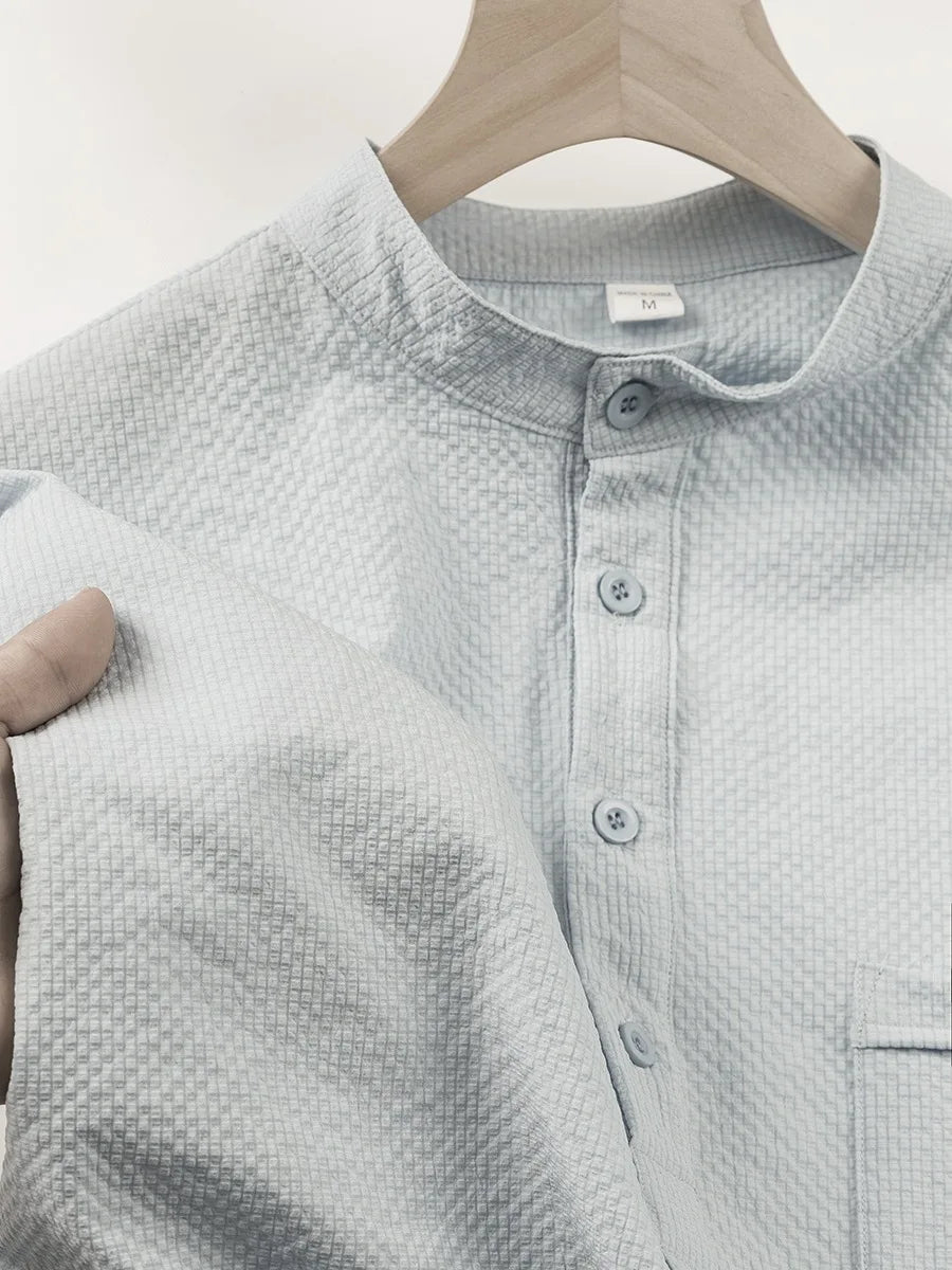 Langarm-Poloshirt für Herren mit Reverskragen – dünnes, vielseitiges Oberteil für Business und Freizeit in Uni-Farben, ideal für den Frühling und Herbst