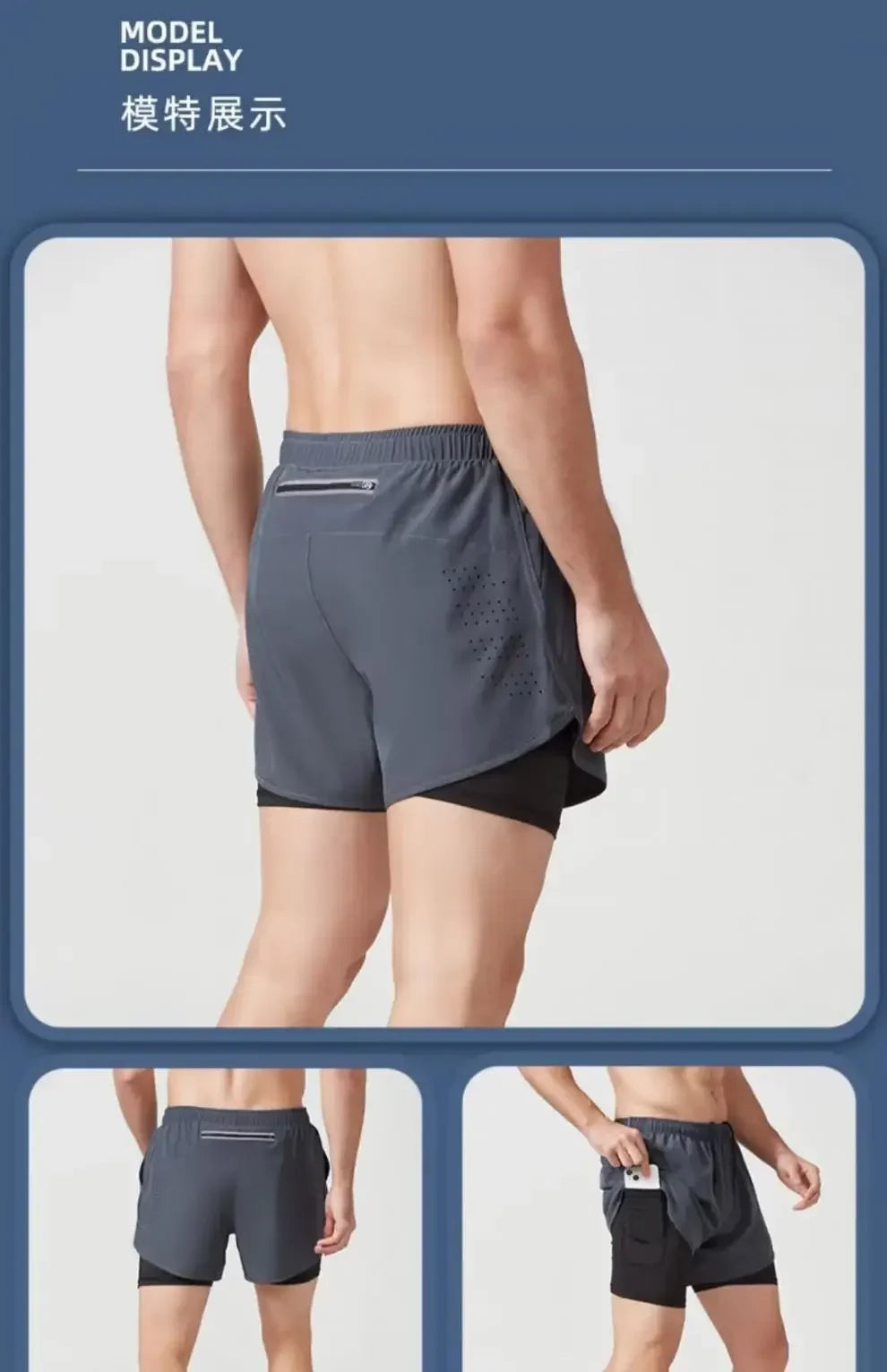 Modische Herren-Sommerhose mit Schnürung und großen Taschen – trendige Shorts in Übergröße für junge Männer