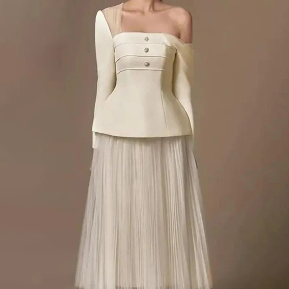 Eleganter Damen-Blazer mit Diamant-Patchwork, Notch-Kragen und langen Ärmeln – stilvoll und vielseitig.