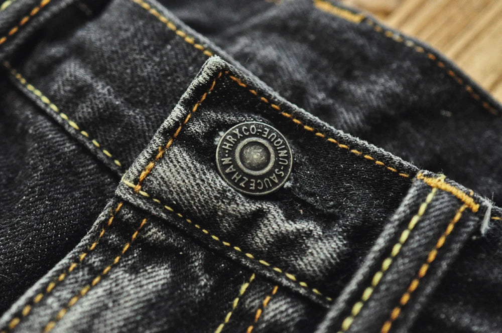 Herren Jeans aus Denim im Distressed Look mit gerader Passform