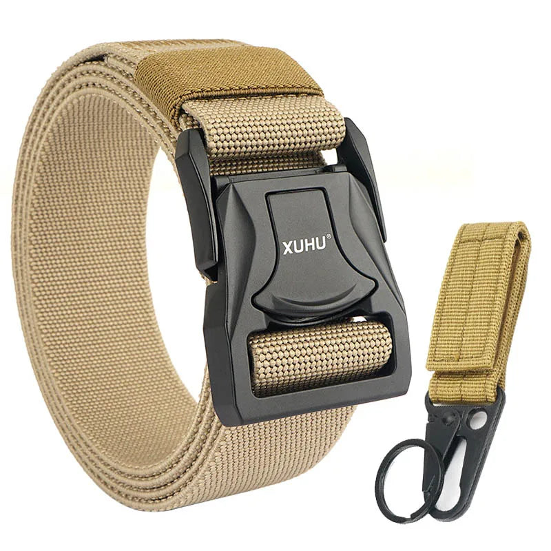 VATLY Elastik-Gürtel Herren 3,8 cm Zink-Schnellverschluss Tactical Outdoor