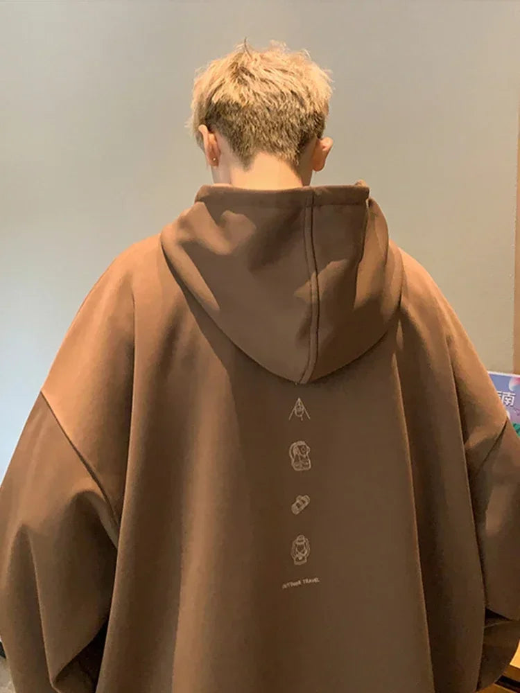 Herbst Cartoon Grafik Druck Hoodies Für Männer Neu in Brief Mit Kapuze Sweatshirts frauen Baumwolle Fleece Y2K Streetwear Hoody Kleidung