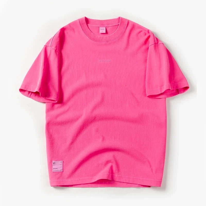 Herren T-Shirt aus Baumwolle im lässigen O-Ausschnitt mit solidem Design