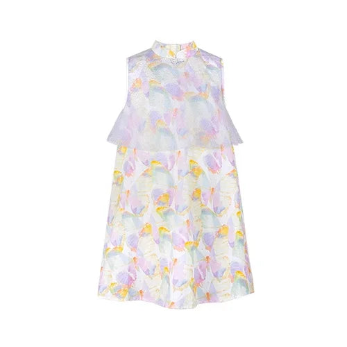 Ärmelloses Mädchen-Kleid mit Pailletten für Geburtstag oder Hochzeit in Weiß, Rosa und Dunkelgrün – festliche Kinderbekleidung