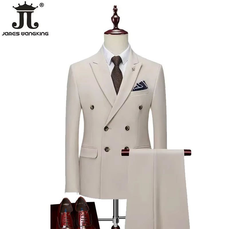 Eleganter Herrenanzug – Blazer & Hose in Unifarben für festliche Anlässe