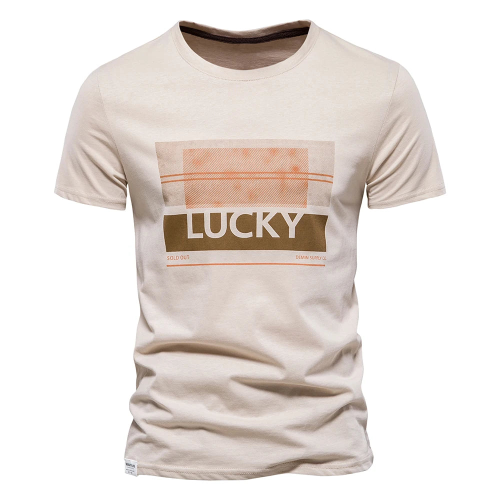 Herren T-Shirt aus Baumwolle mit Print im lässigen Streetwear-Stil