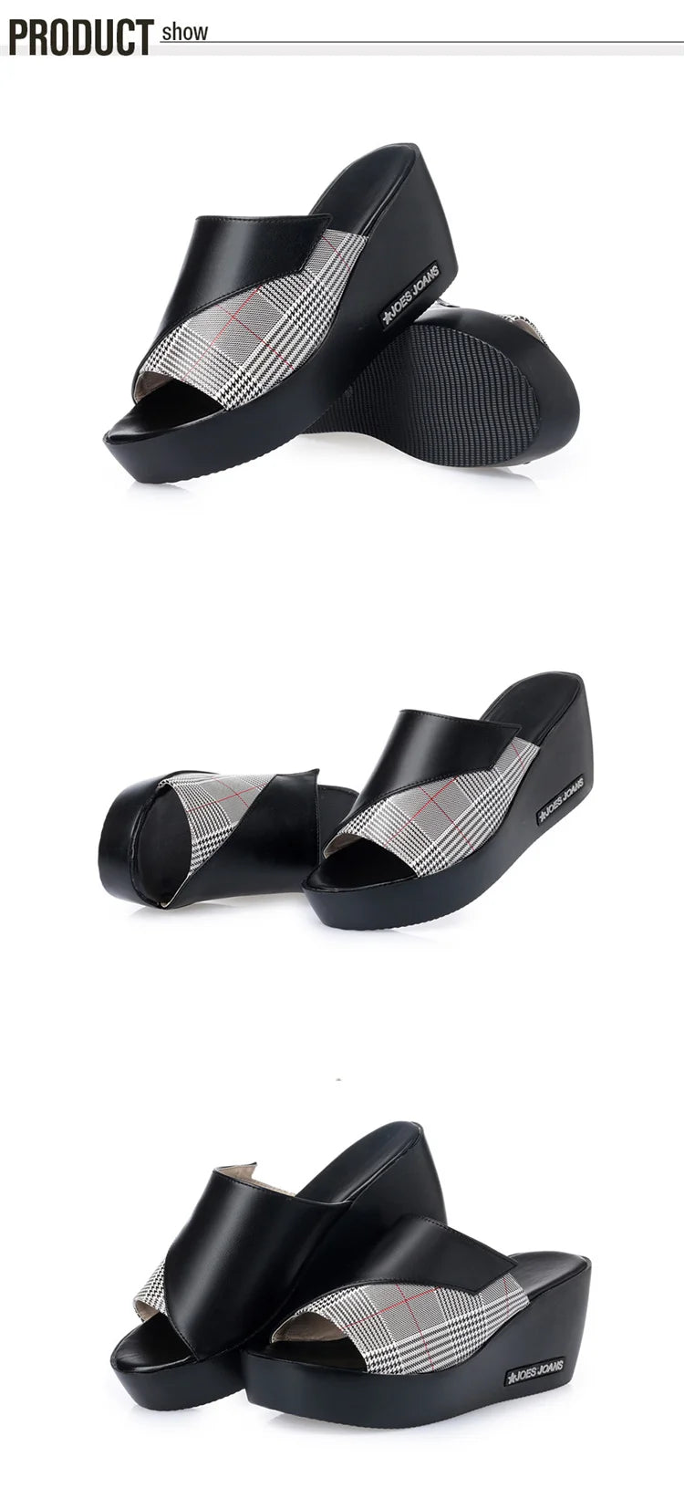 Aiyuqi Frau Plattform Flip Flops neue Sommer Frauen Echt leder Slipper High Heel Schuhe große Größe 41 42 43 Frauen Slipper
