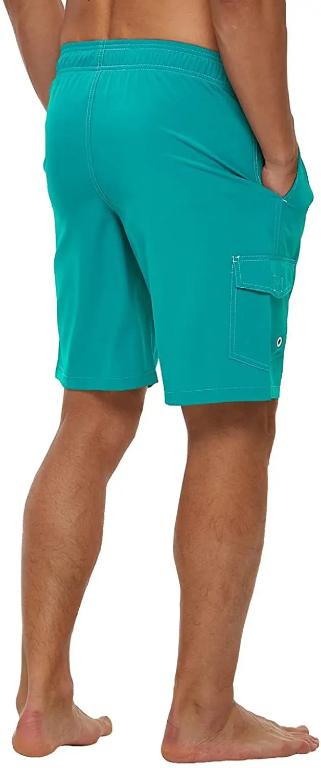 Herren-Badeshorts mit Reißverschlusstaschen und Mesh-Futter – schnelltrocknend für Strand und Sport