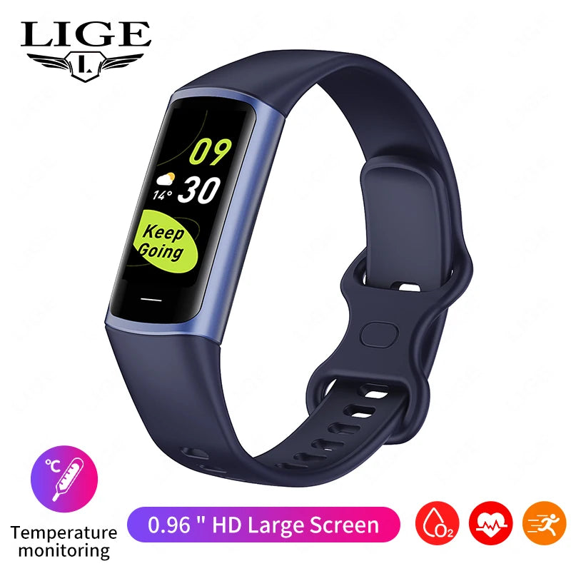 LIGE Smartwatch Sport Fitness Tracker Smart Uhr Für Männer Frauen Herzfrequenz Blut Sauerstoff Schlaf Monitor Wasserdichte Smart Armband