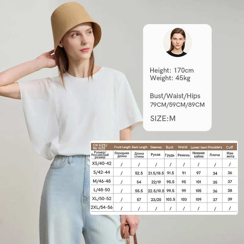 Damen Sommer-T-Shirt mit kurzen Schmetterlingsärmeln und Rundhalsausschnitt