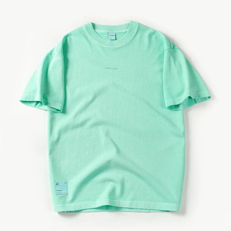 Herren T-Shirt aus Baumwolle im lässigen O-Ausschnitt mit solidem Design