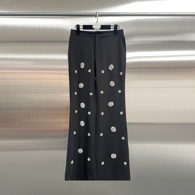 Ärmelloses Midikleid mit Polka-Dots und Patchwork-Spitze im Colorblock-Design für Damen mit Halterneck