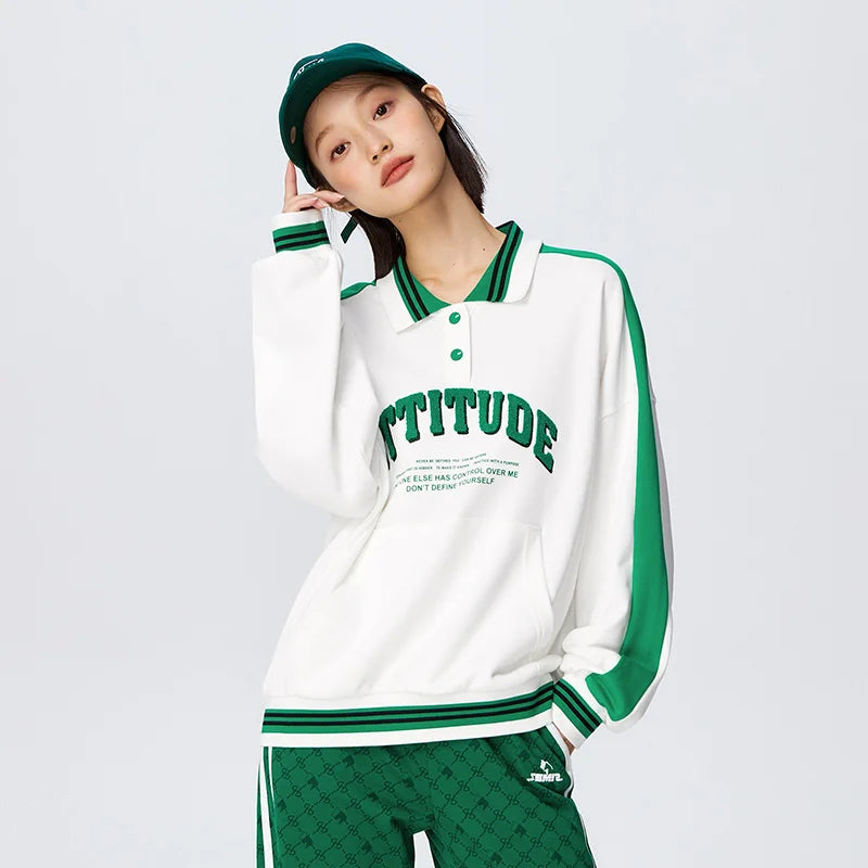 Semir POLO Shirt Frauen Oversize Brief Kontrast Farbe 2025, Frühjahr Neue Shirt Weibliches Hemd Tops