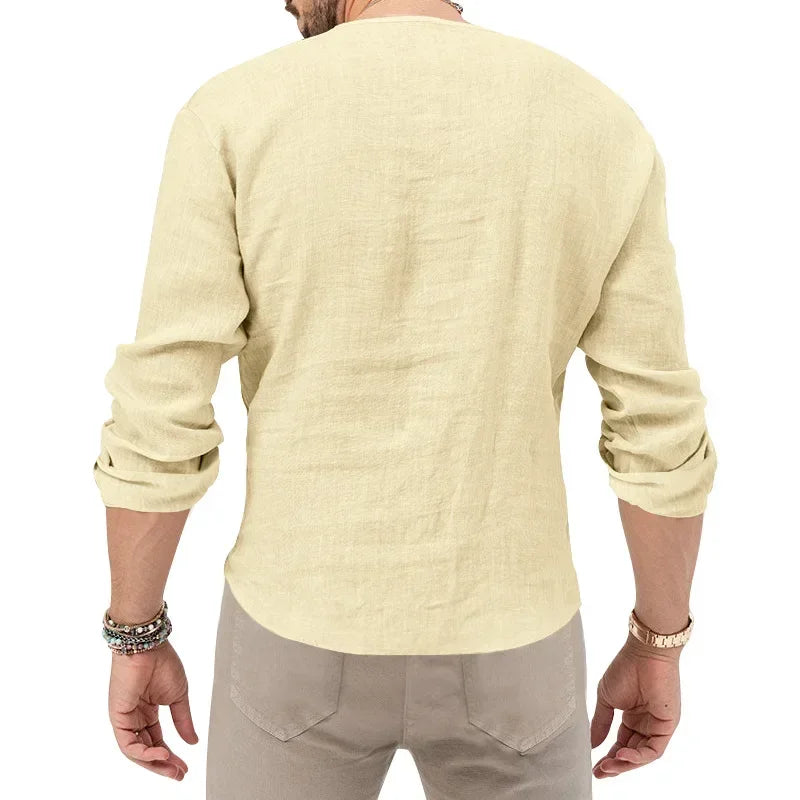 Schweres Herren-Übergrößen-Waffel-T-Shirt mit Farbblock und kurzen Ärmeln