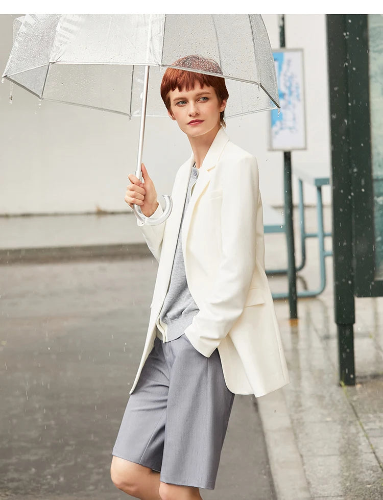 Damen Shorts im minimalistischen Stil mit hoher Taille und lässiger Passform