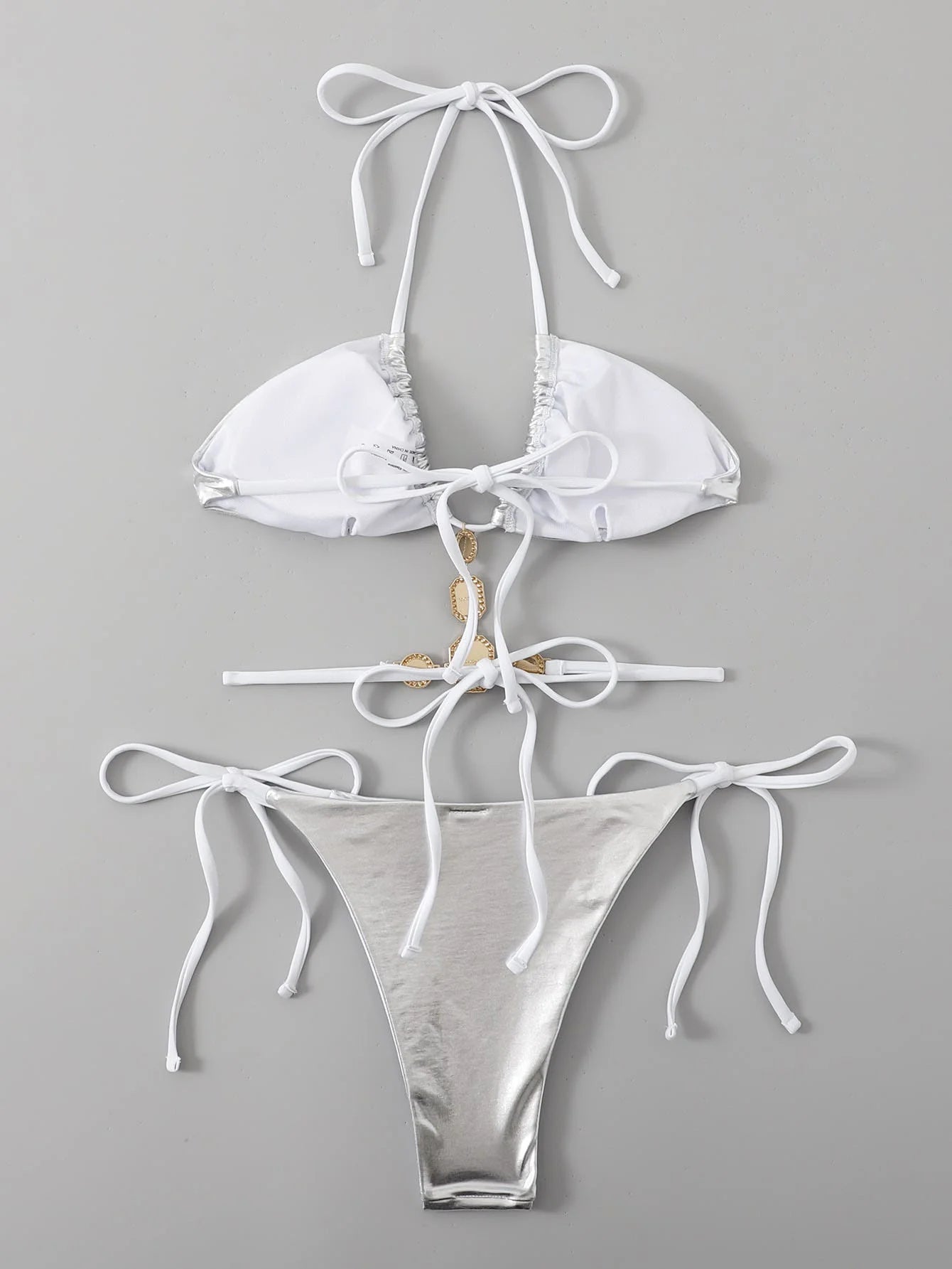Sexy Bikini-Set mit Strasssteinen und Push-up-Effekt – ideal für Strand und Pool